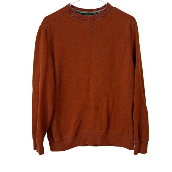 G.H. Bass & Co. Mens Rust Sweatshirt Medium Cotton Blend Crewneck - Picture 1 of 7